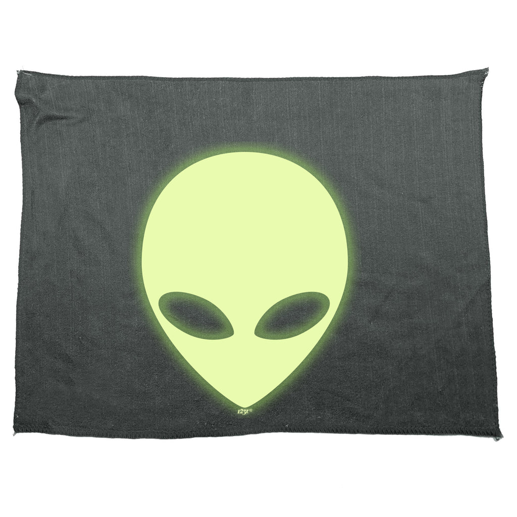 Alien Head Glow In The Dark - Funny Novelty Gym Sports Microfiber Towel