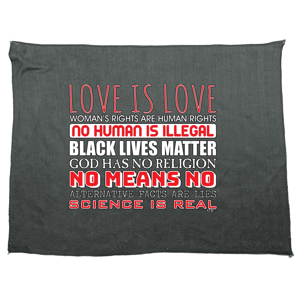 Love Is Love Statements - Funny Novelty Gym Sports Microfiber Towel
