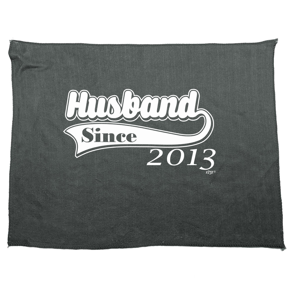Husband Since 2013 - Funny Novelty Gym Sports Microfiber Towel