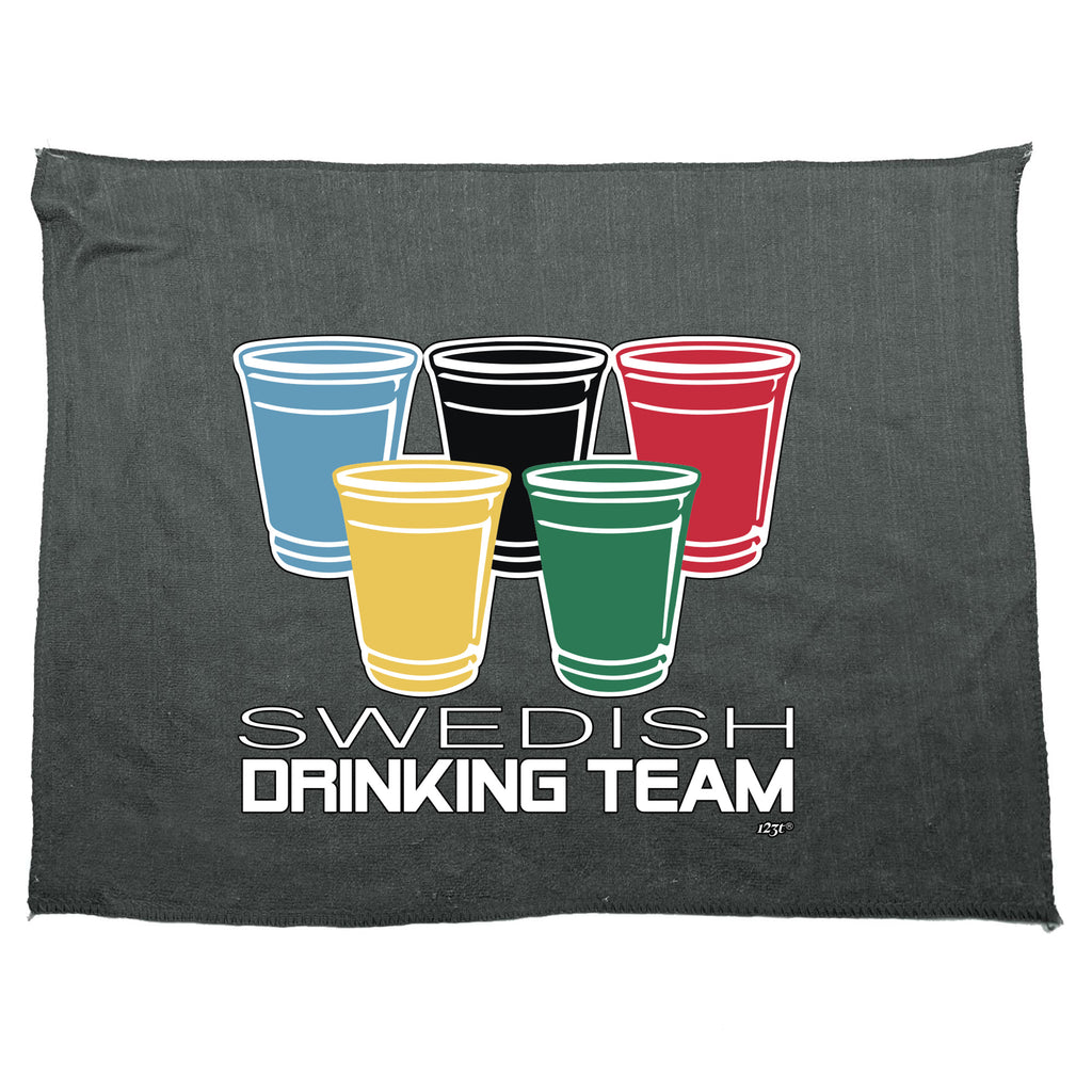 Swedish Drinking Team Glasses - Funny Novelty Gym Sports Microfiber Towel