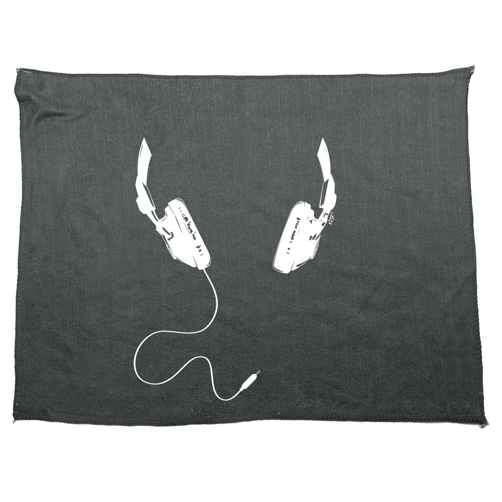 Headphones Around Neck - Funny Novelty Gym Sports Microfiber Towel