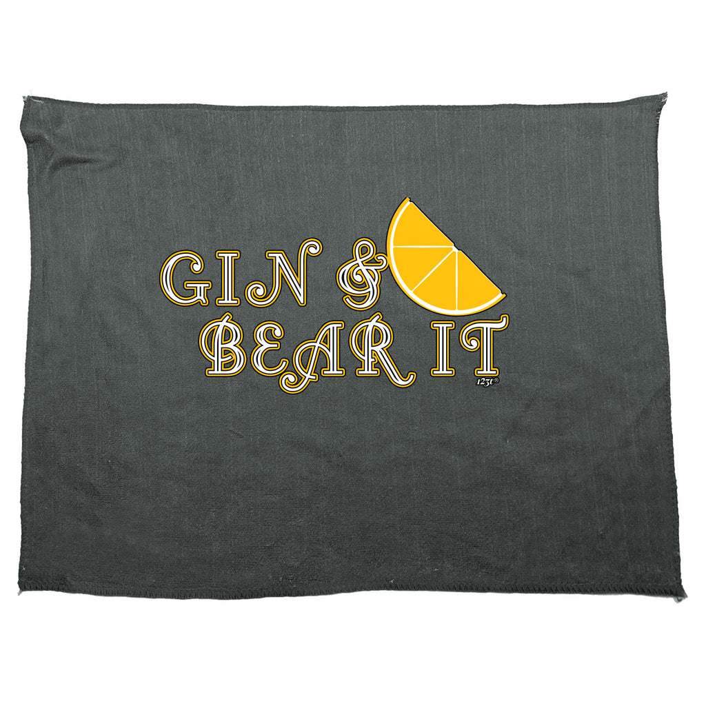 Gin And Bear It - Funny Novelty Gym Sports Microfiber Towel