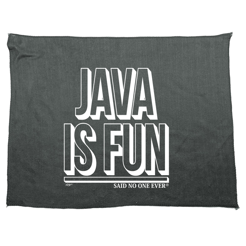 Java Is Fun Snoe - Funny Novelty Gym Sports Microfiber Towel