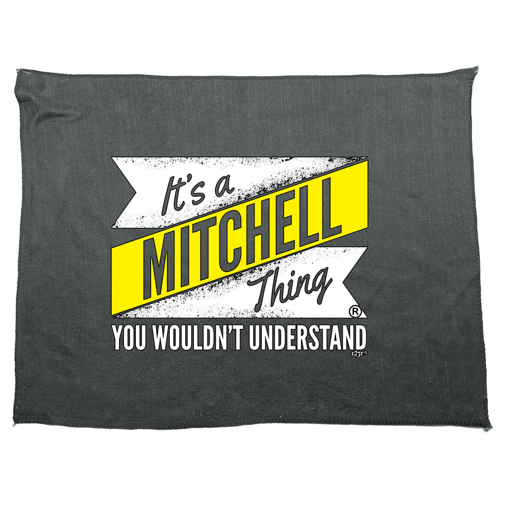 Mitchell V2 Surname Thing - Funny Novelty Gym Sports Microfiber Towel