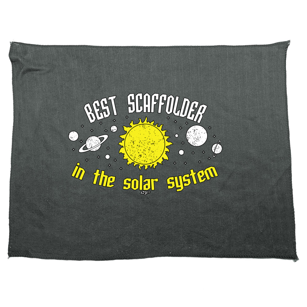 Best Scaffolder Solar System - Funny Novelty Gym Sports Microfiber Towel