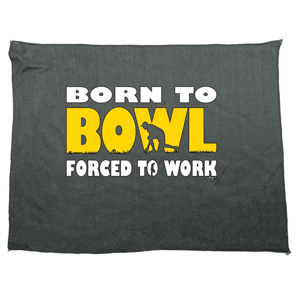 Born To Bowl Lawn - Funny Novelty Gym Sports Microfiber Towel
