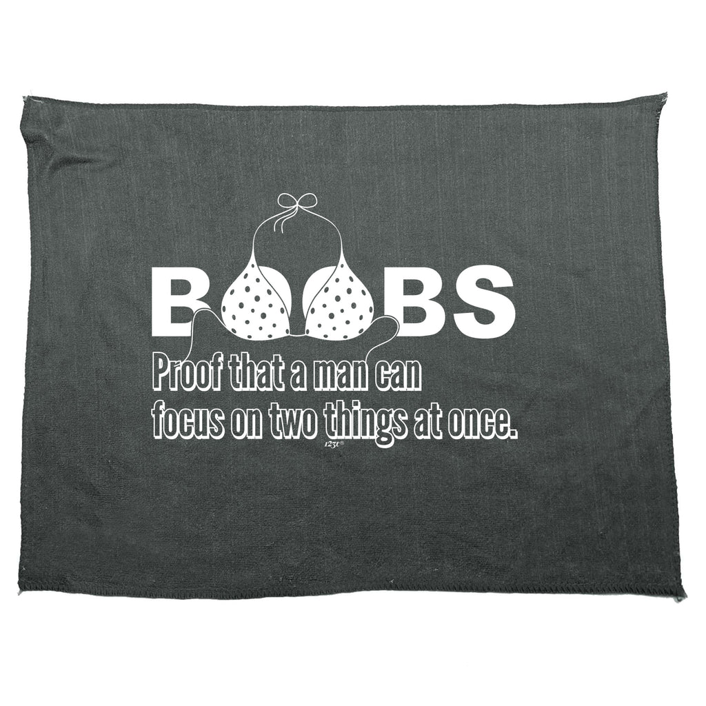 B  Bs Proof That A Man Can Focus - Funny Novelty Gym Sports Microfiber Towel