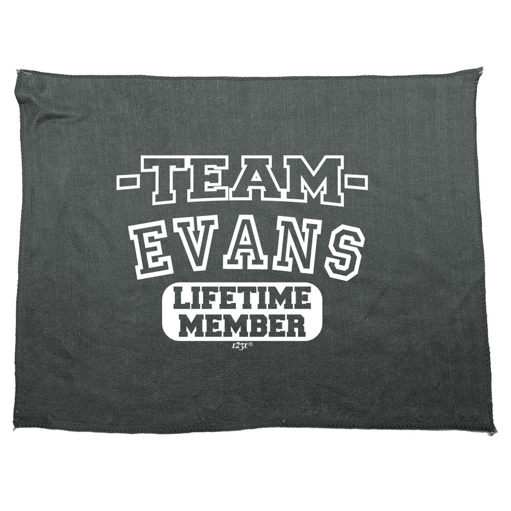 Evans V2 Team Lifetime Member - Funny Novelty Gym Sports Microfiber Towel