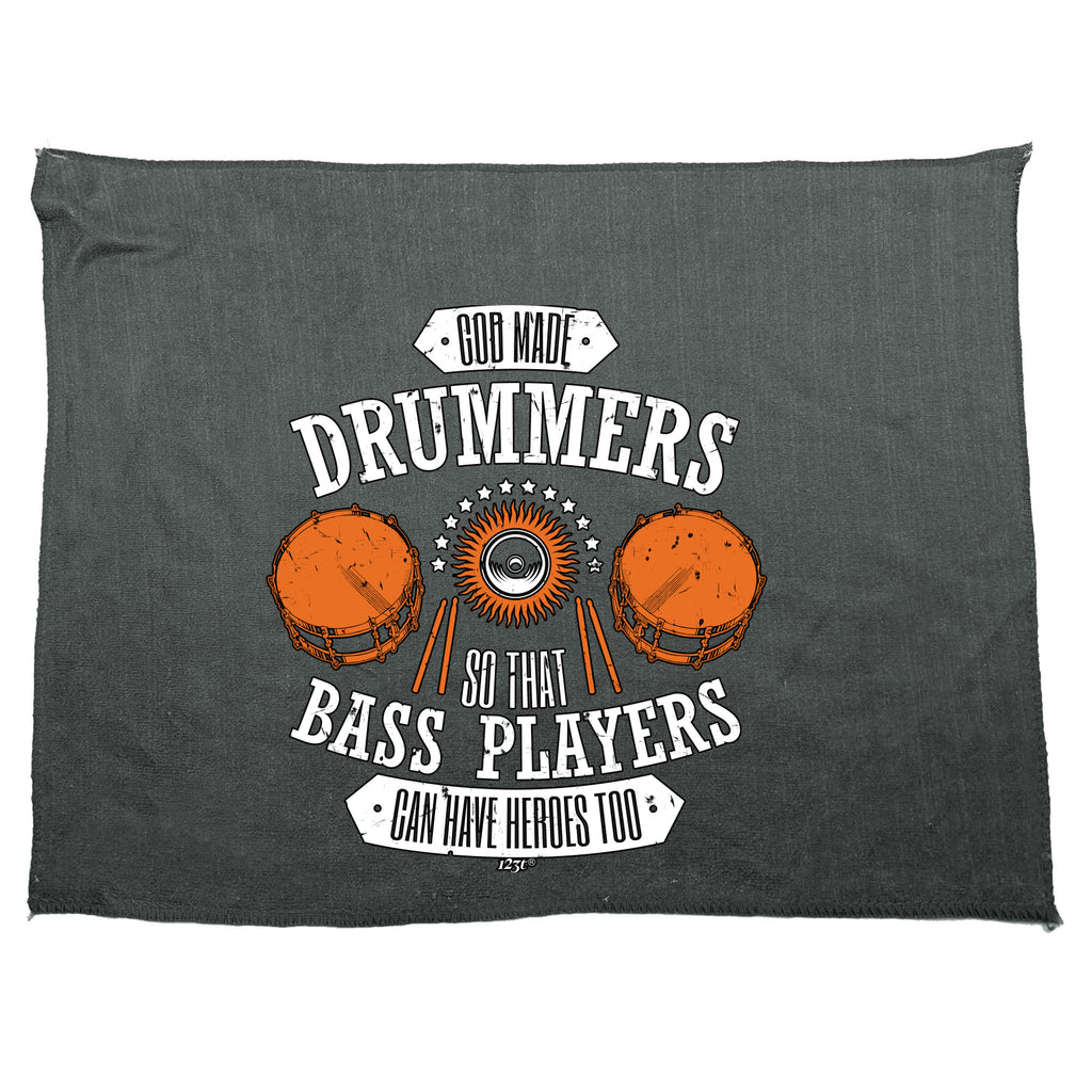 God Made Drummers Drums Music - Funny Novelty Gym Sports Microfiber Towel