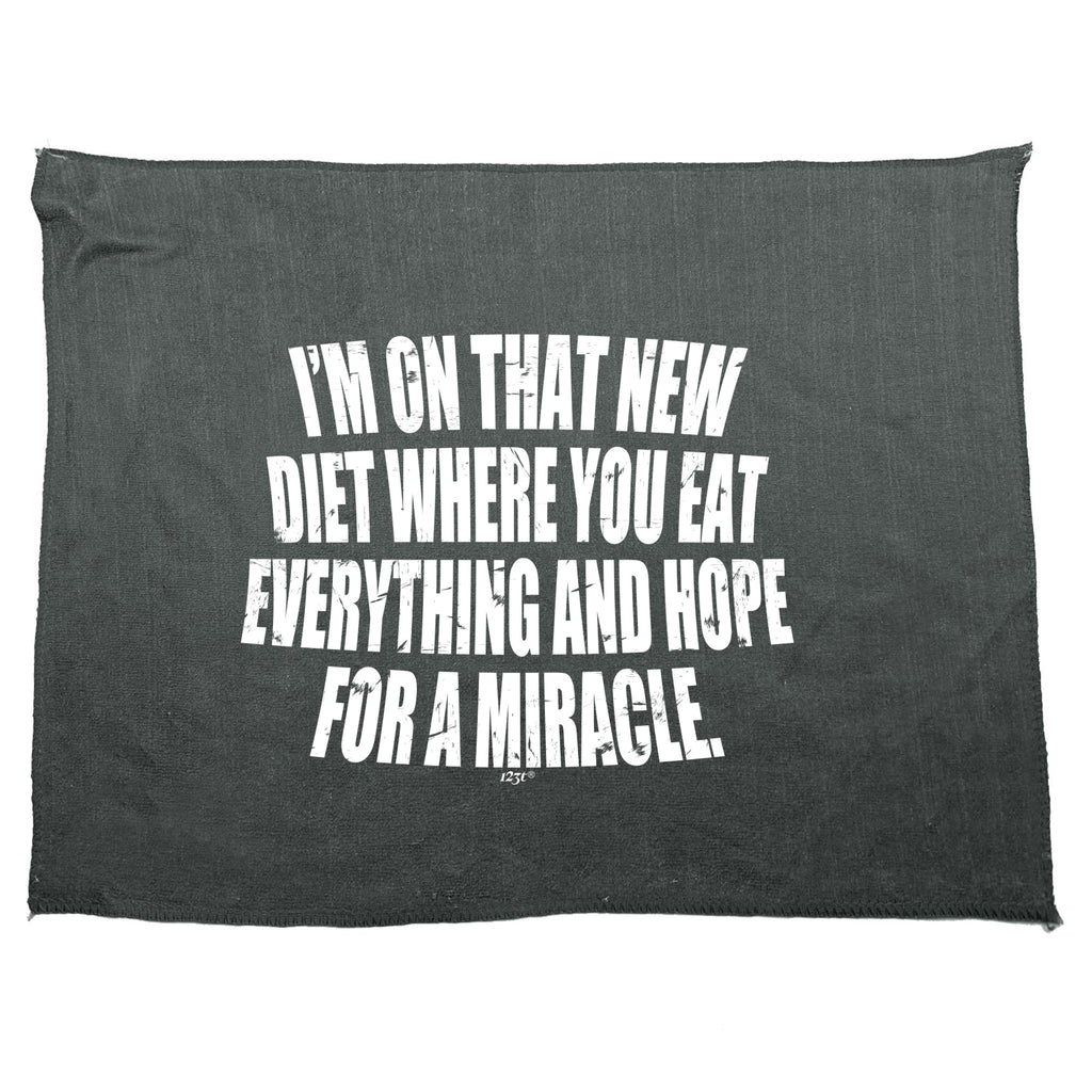 Im On That New Diet - Funny Novelty Gym Sports Microfiber Towel