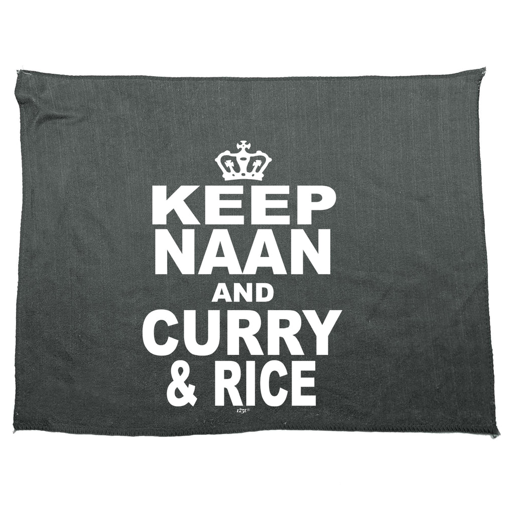 Keep Naan And Curry And Rice - Funny Novelty Gym Sports Microfiber Towel