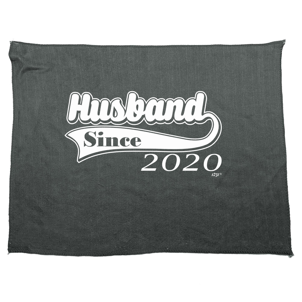 Husband Since 2020 - Funny Novelty Gym Sports Microfiber Towel