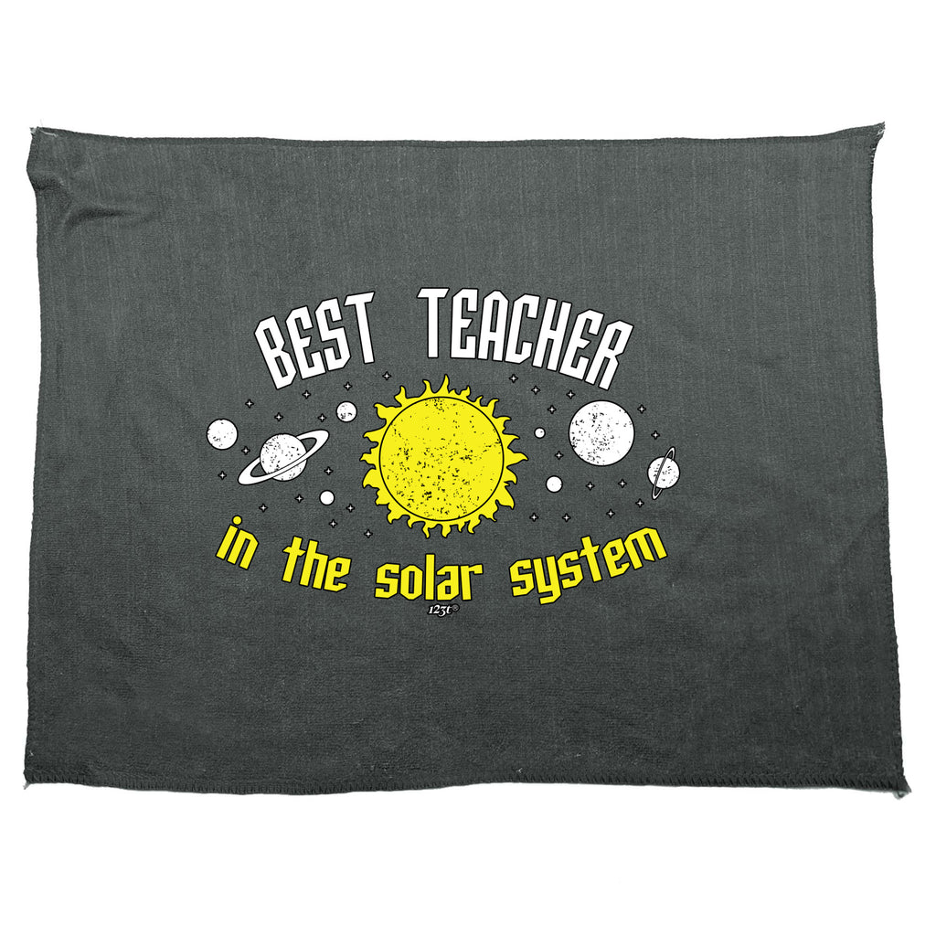Best Teacher Solar System - Funny Novelty Gym Sports Microfiber Towel