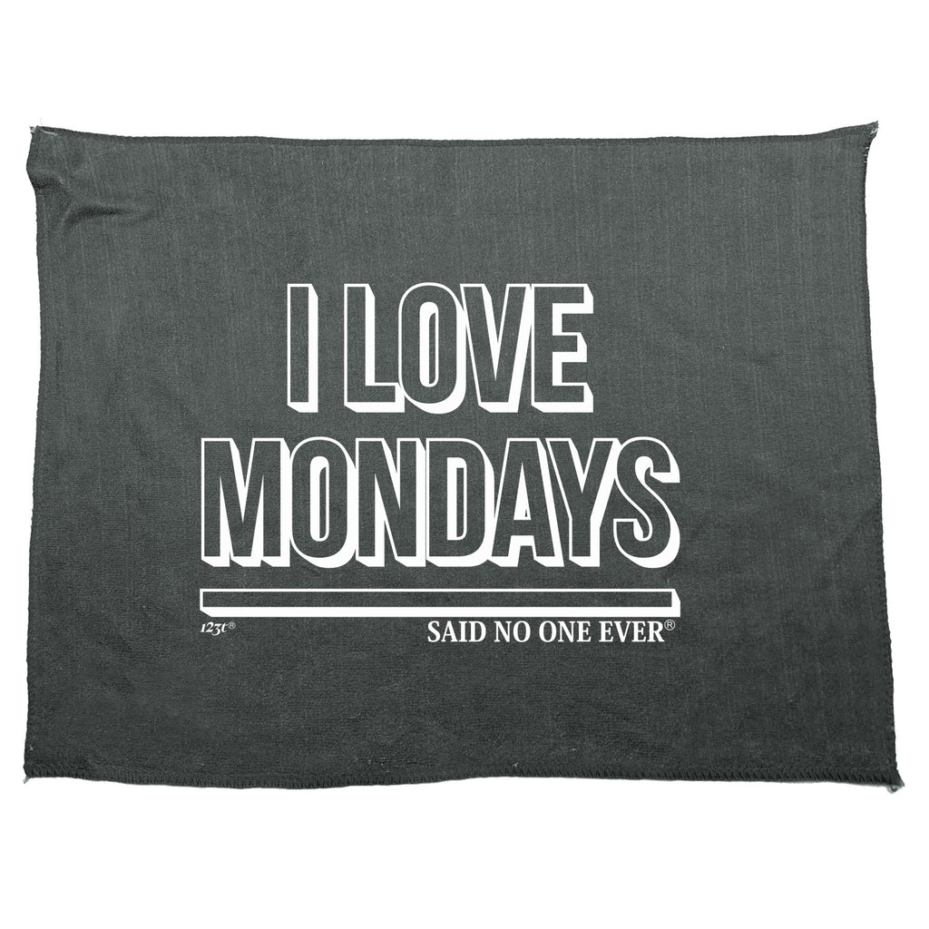 Love Mondays Snoe - Funny Novelty Gym Sports Microfiber Towel