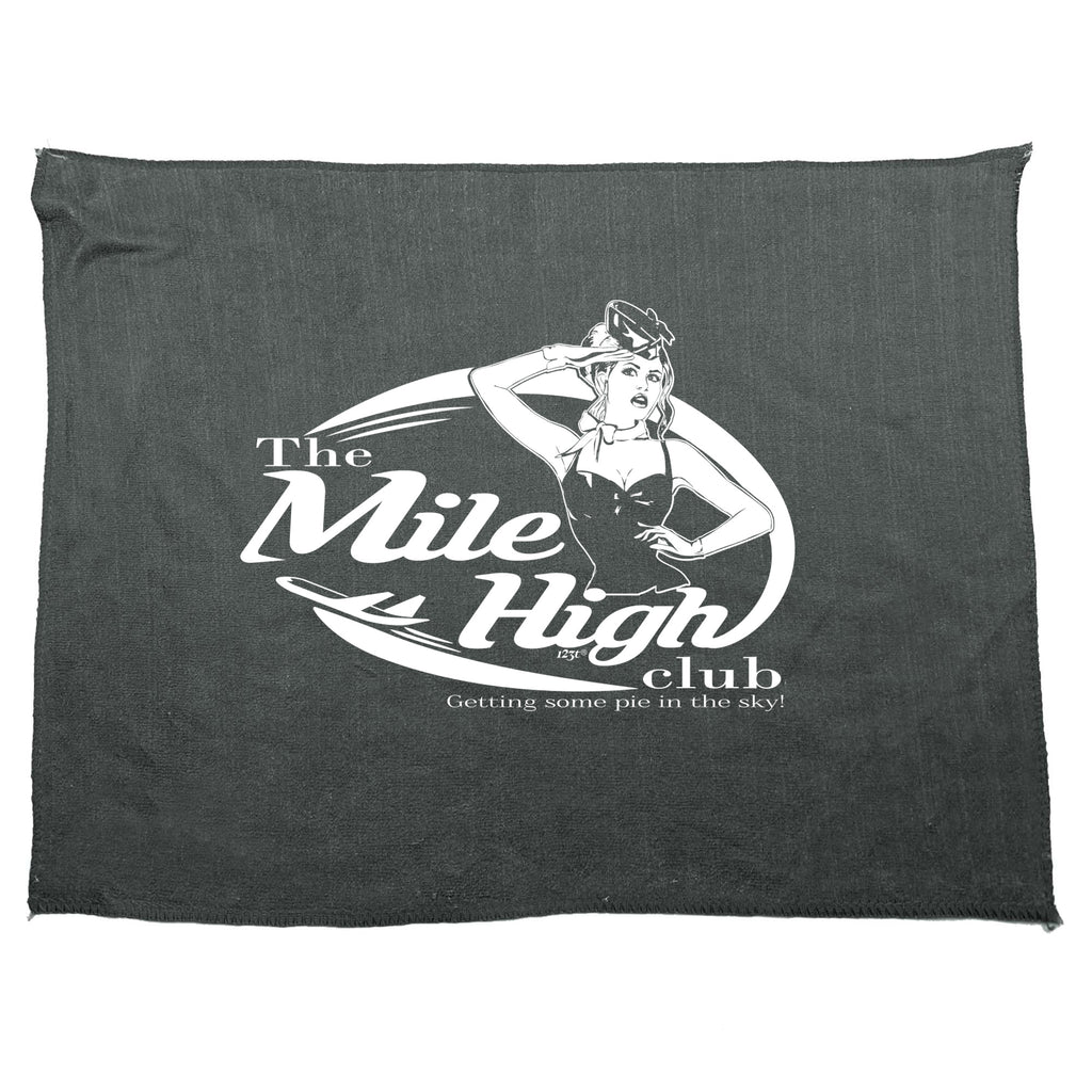 Mile High Club Pie In The Sky - Funny Novelty Gym Sports Microfiber Towel