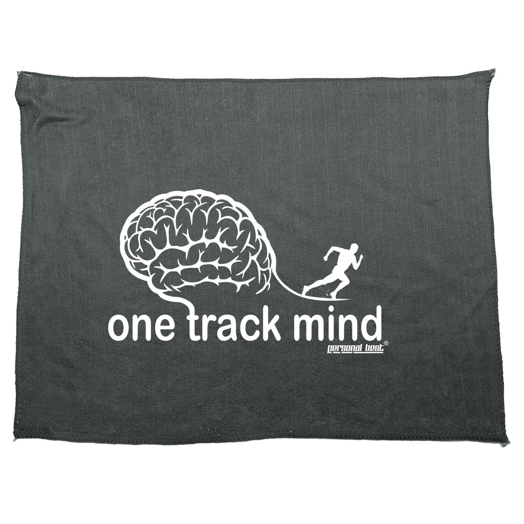 One Track Mind Running - Funny Novelty Gym Sports Microfiber Towel