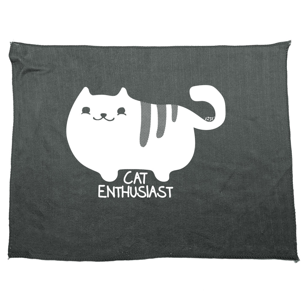 Cat Enthusiast - Funny Novelty Gym Sports Microfiber Towel
