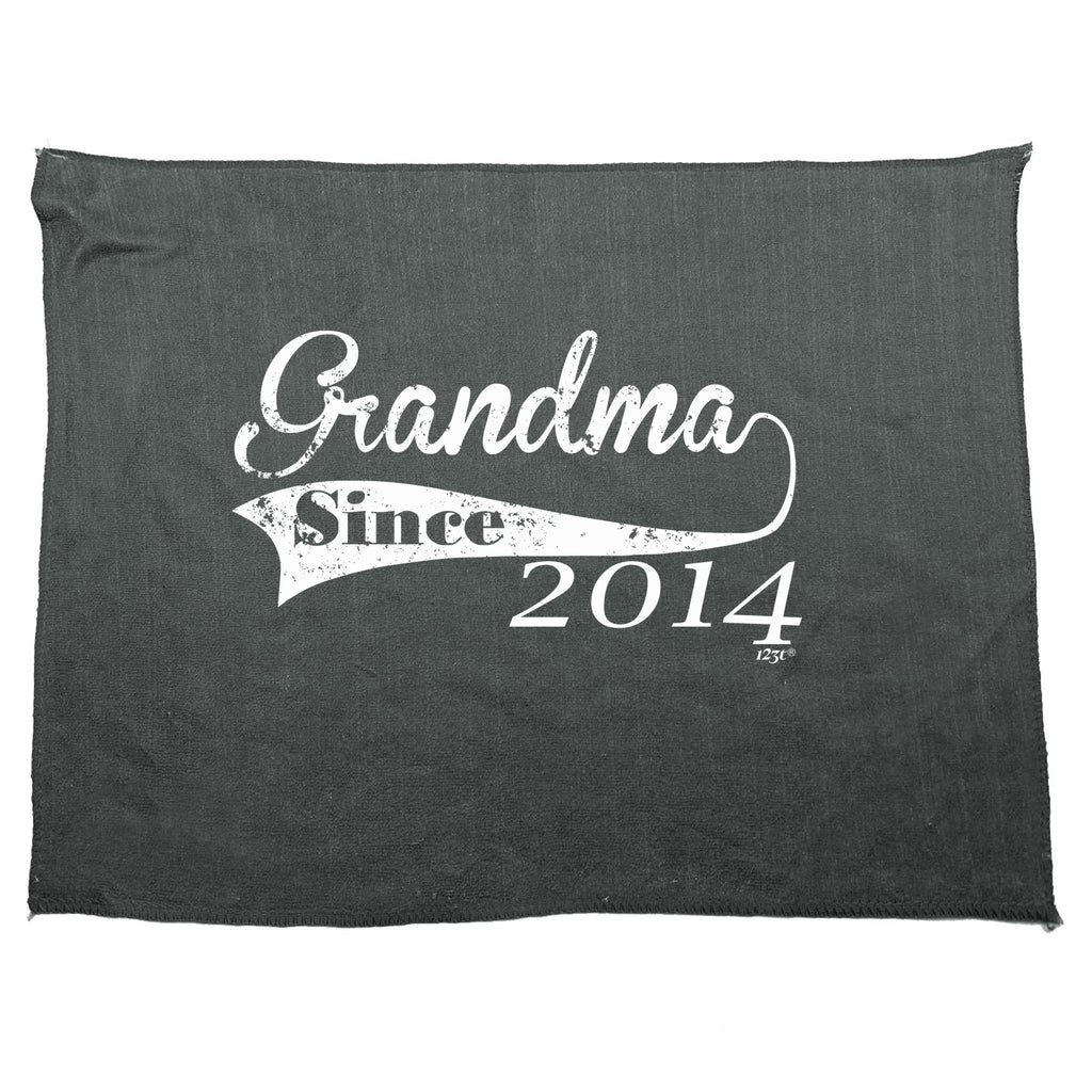 Grandma Since 2014 - Funny Novelty Gym Sports Microfiber Towel