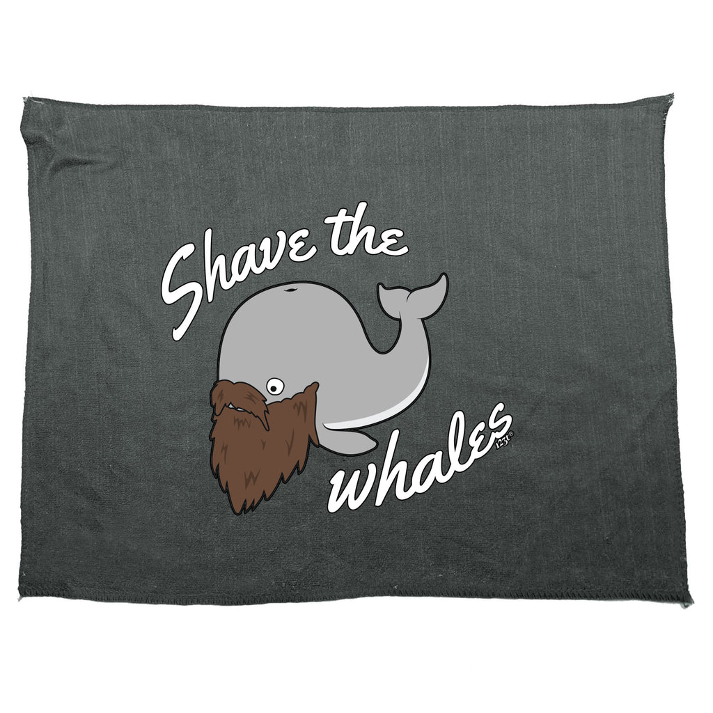 Shave The Whales - Funny Novelty Gym Sports Microfiber Towel