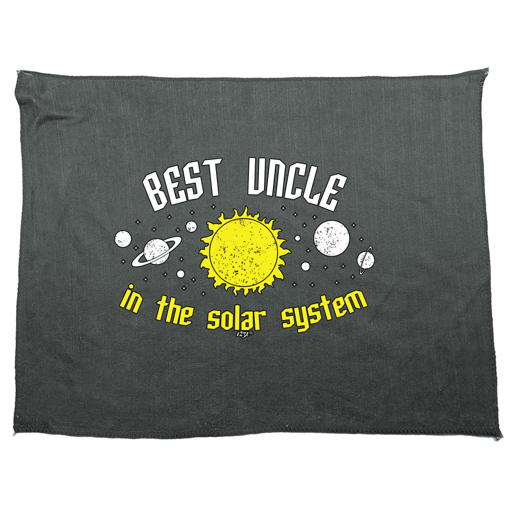 Best Uncle Solar System - Funny Novelty Gym Sports Microfiber Towel