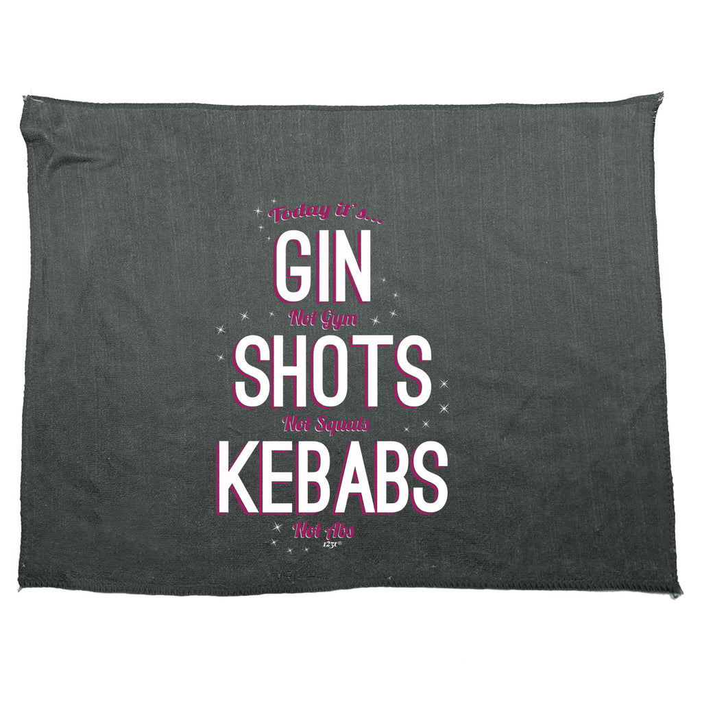 Today Its Gin Not Gym - Funny Novelty Gym Sports Microfiber Towel
