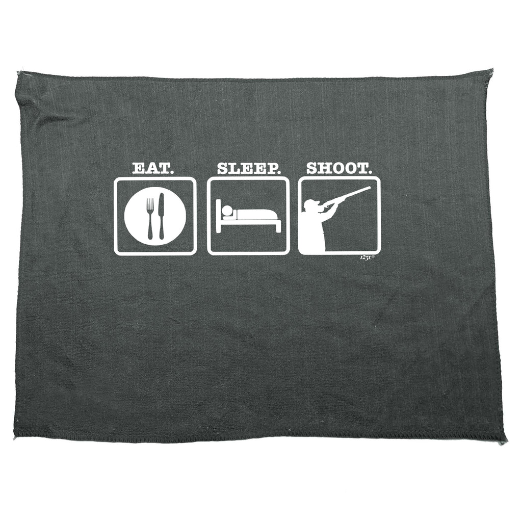 Eat Sleep Shoot - Funny Novelty Gym Sports Microfiber Towel