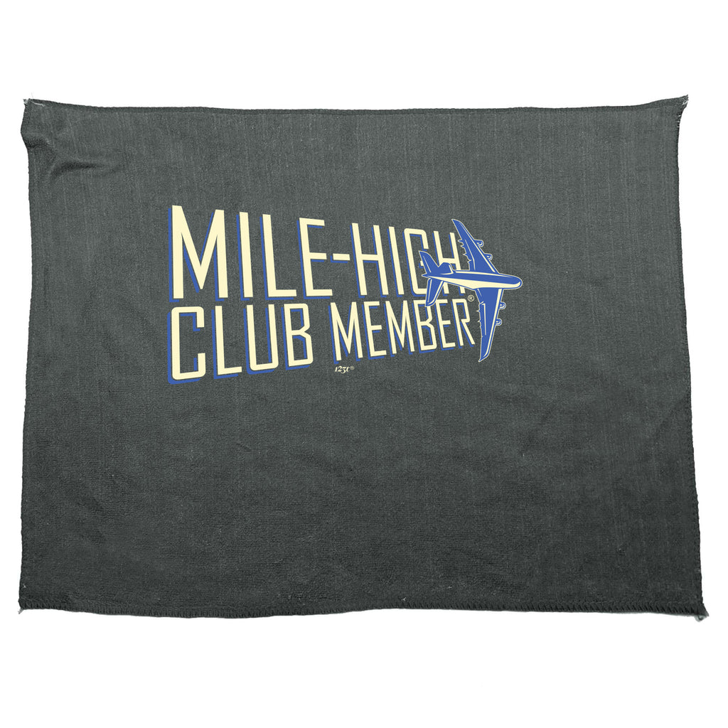 Mile High Club Member 2 Colour - Funny Novelty Gym Sports Microfiber Towel