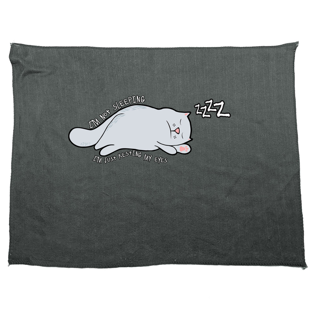 Im Not Sleeping Cat - Funny Novelty Gym Sports Microfiber Towel