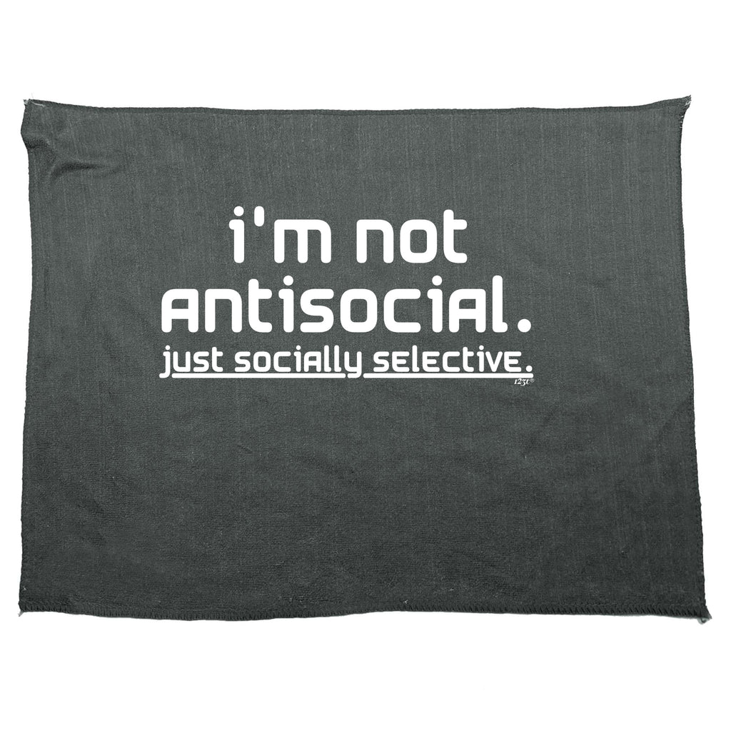 Im Not Antisocial Just Socially Selective - Funny Novelty Gym Sports Microfiber Towel