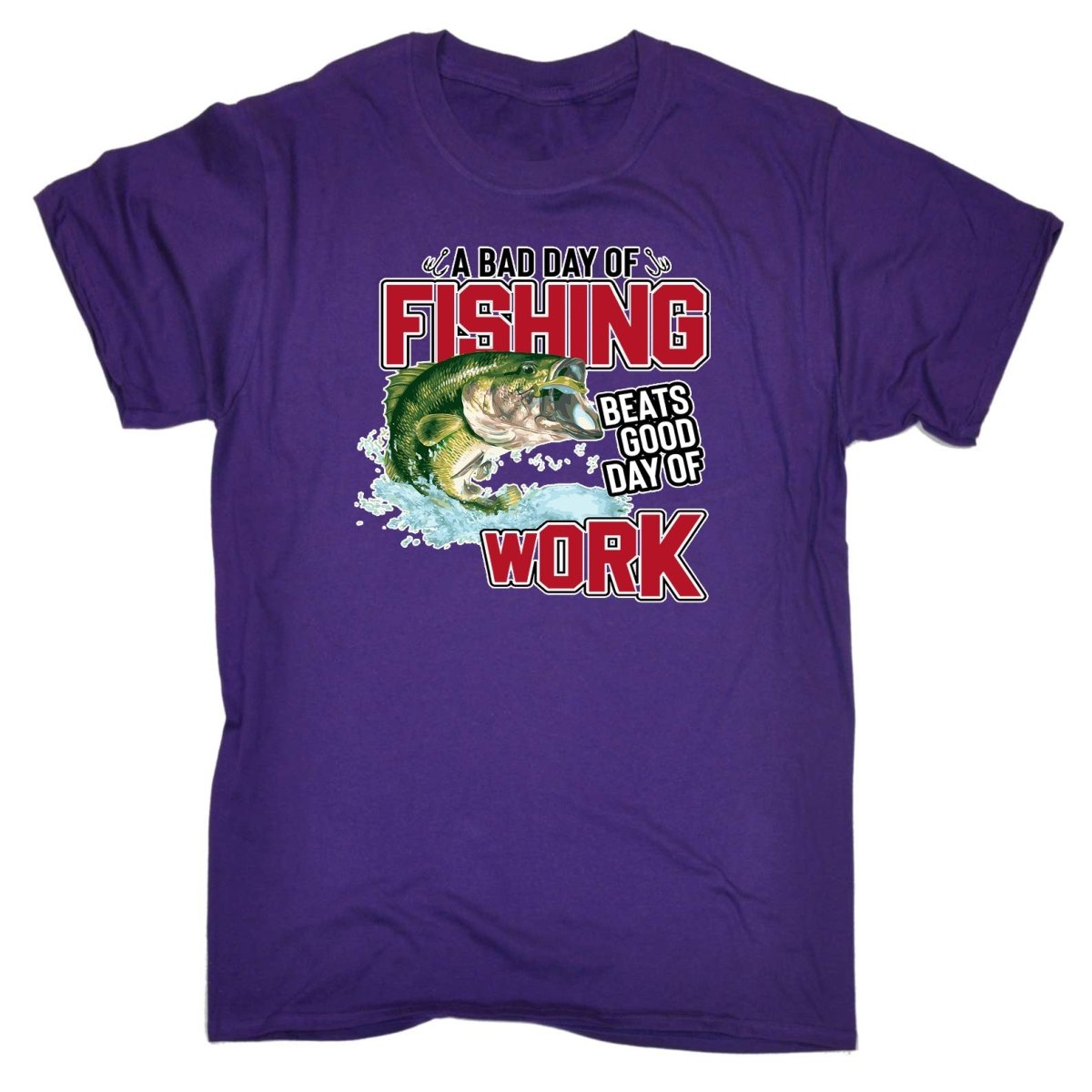 A Bad Day Fishing Beats Good Day At Work Angling Fish - Mens Funny T-Shirt Tshirts Tee Shirt - 123t Australia | Funny T-Shirts Mugs Novelty Gifts