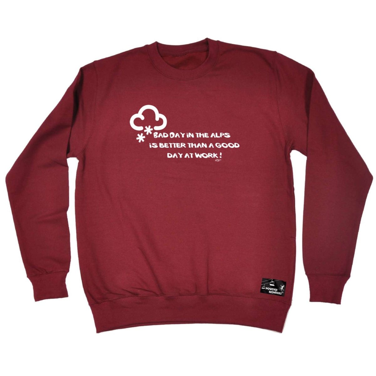 A Bad Day In The Alps - Funny Novelty Sweatshirt - 123t Australia | Funny T-Shirts Mugs Novelty Gifts