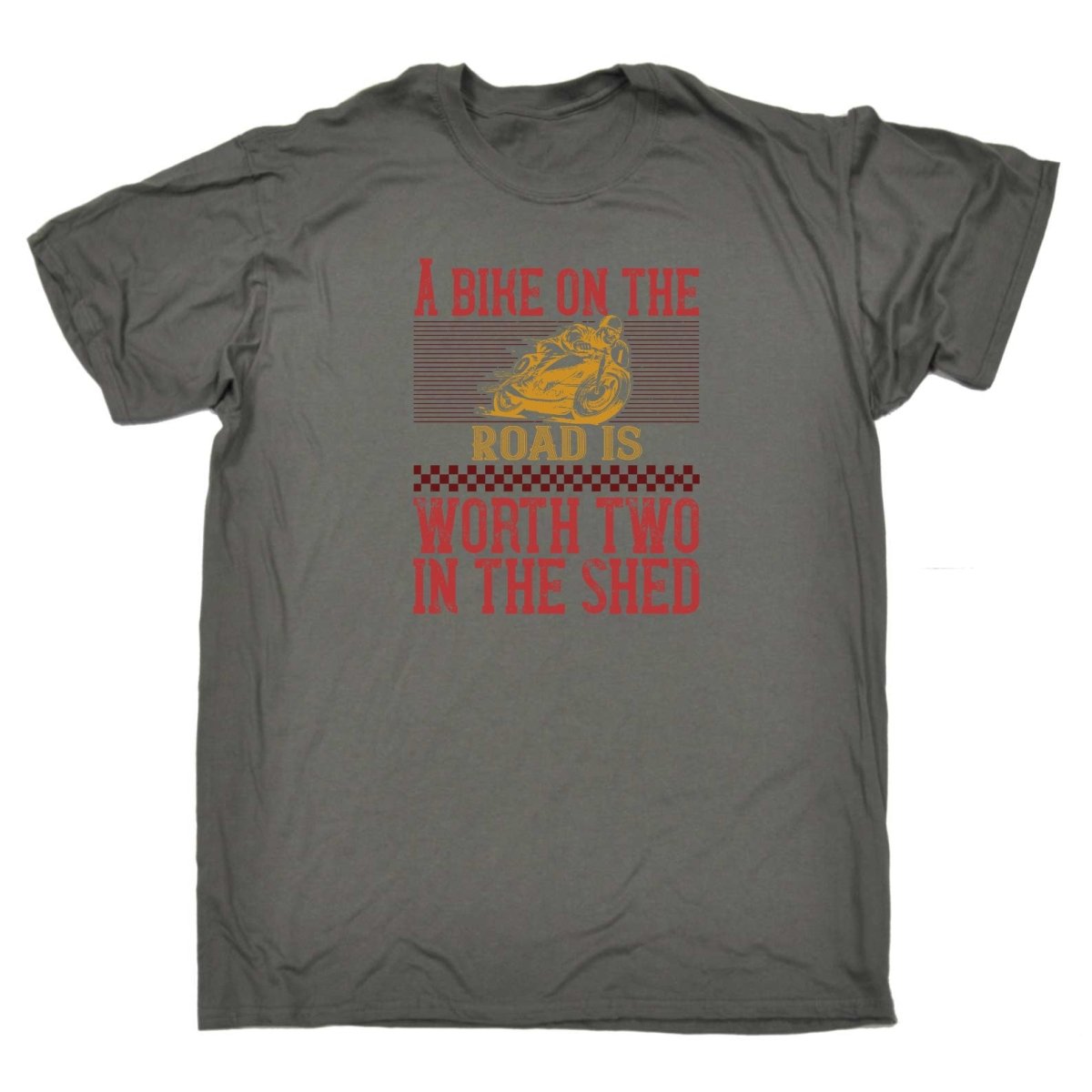 A Bike On The Worth Two In The Shed Motorbike - Mens Funny T-Shirt Tshirts Tee Shirt - 123t Australia | Funny T-Shirts Mugs Novelty Gifts