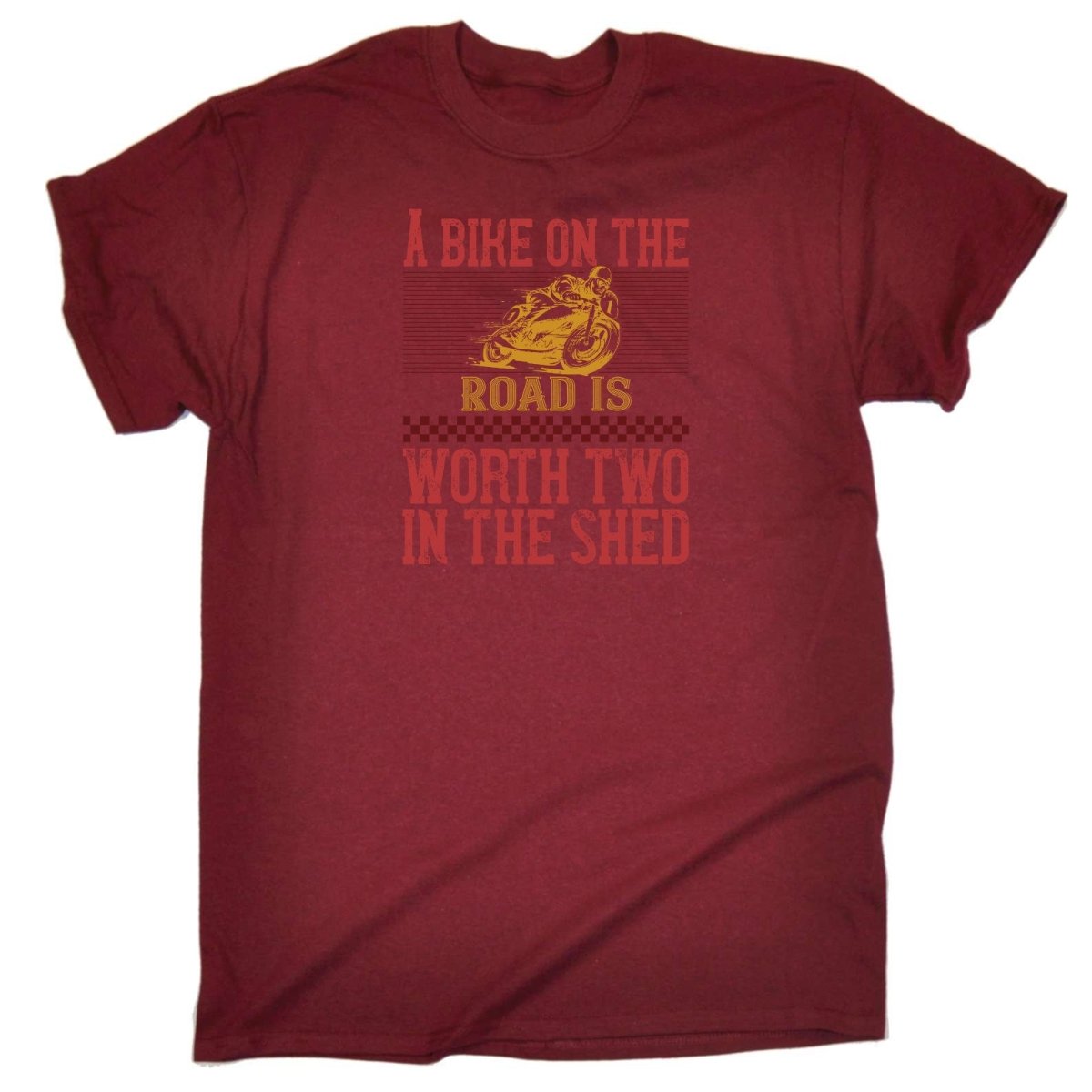 A Bike On The Worth Two In The Shed Motorbike - Mens Funny T-Shirt Tshirts Tee Shirt - 123t Australia | Funny T-Shirts Mugs Novelty Gifts