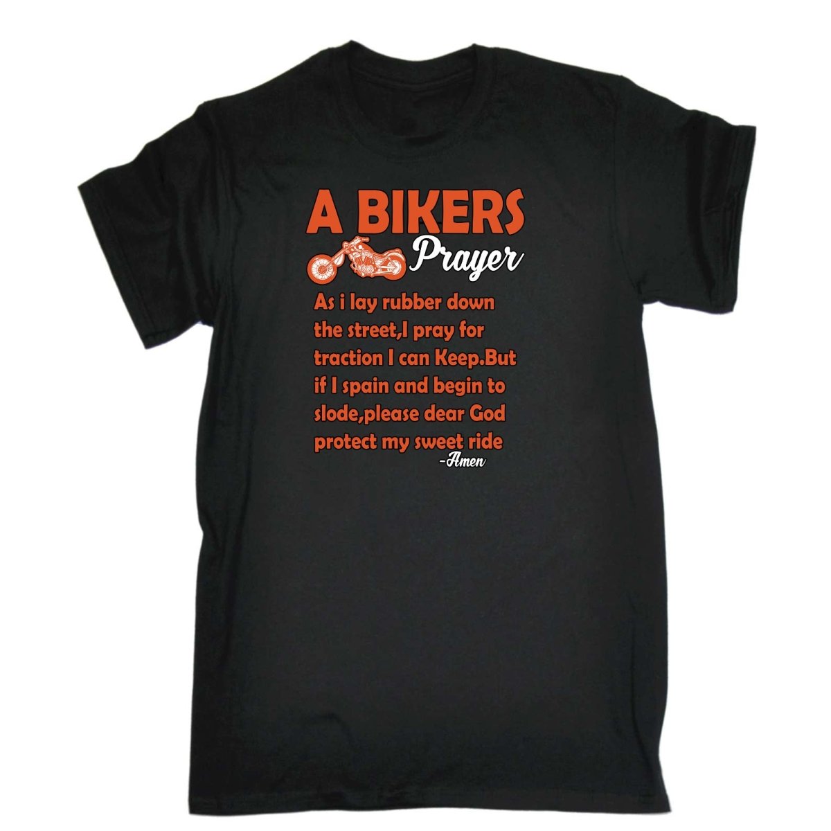 A Bikers Prayer Motorbike Motorcycle - Mens Funny T-Shirt Tshirts Tee Shirt - 123t Australia | Funny T-Shirts Mugs Novelty Gifts
