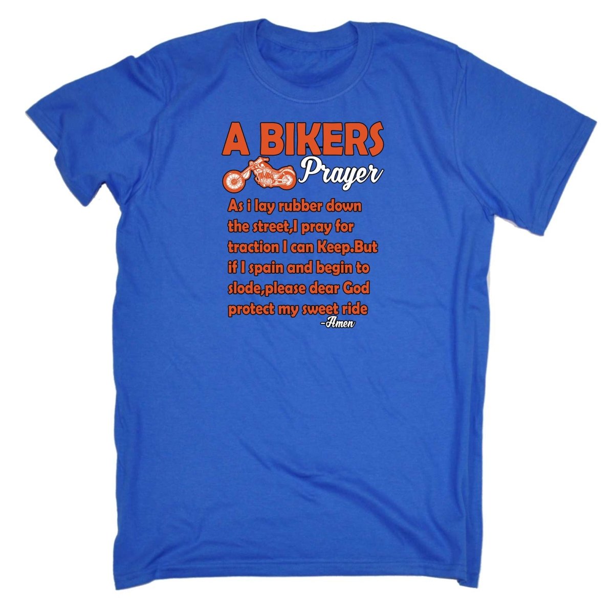 A Bikers Prayer Motorbike Motorcycle - Mens Funny T-Shirt Tshirts Tee Shirt - 123t Australia | Funny T-Shirts Mugs Novelty Gifts