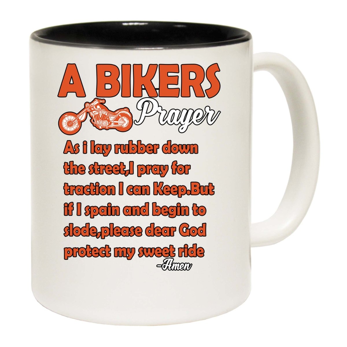 A Bikers Prayer Motorbike Motorcycle Mug Cup - 123t Australia | Funny T-Shirts Mugs Novelty Gifts