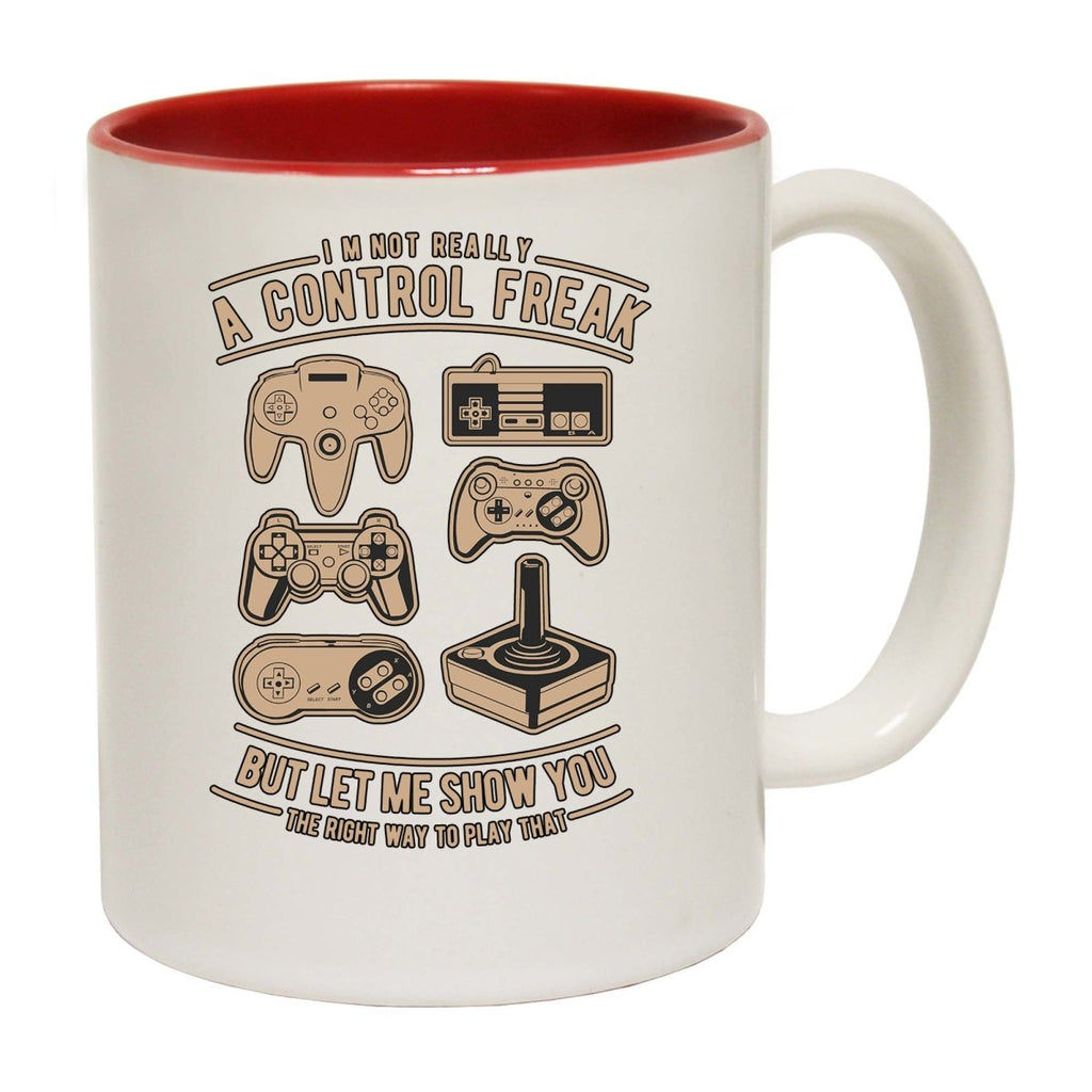 A Control Freak Gaming Gamer Mug Cup - 123t Australia | Funny T-Shirts Mugs Novelty Gifts