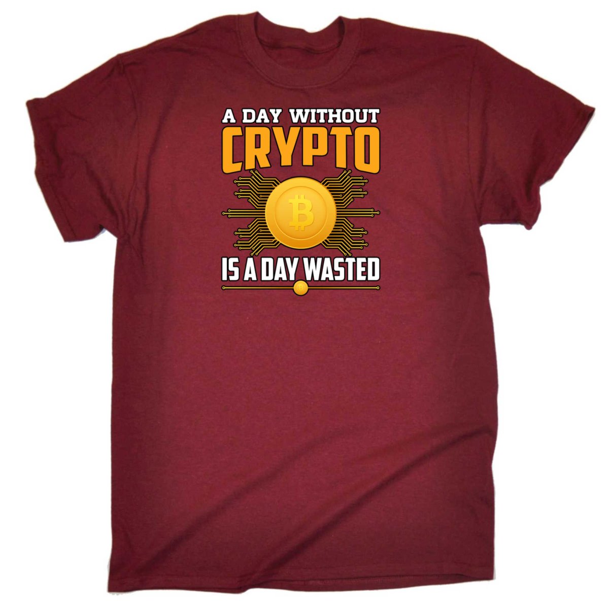 A Day Without Crypto Is A Day Wasted Bitcoin - Mens Funny T-Shirt Tshirts - 123t Australia | Funny T-Shirts Mugs Novelty Gifts