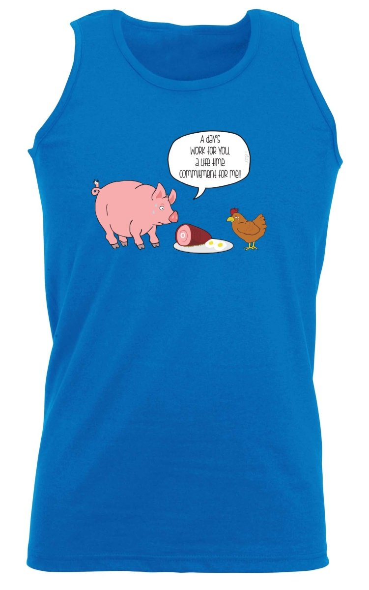 A Days Work Life Time Commitment - Funny Novelty Vest Singlet Unisex Tank Top - 123t Australia | Funny T-Shirts Mugs Novelty Gifts
