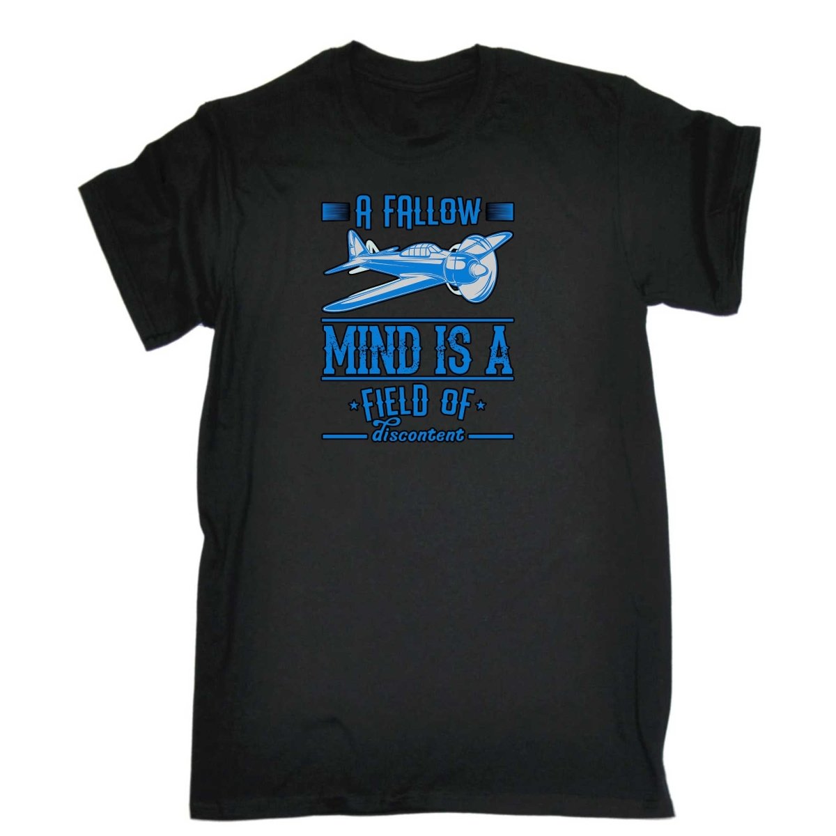 A Fallow Mind Is A Field Of Discontent Aviation Plane - Mens Funny T-Shirt Tshirts - 123t Australia | Funny T-Shirts Mugs Novelty Gifts