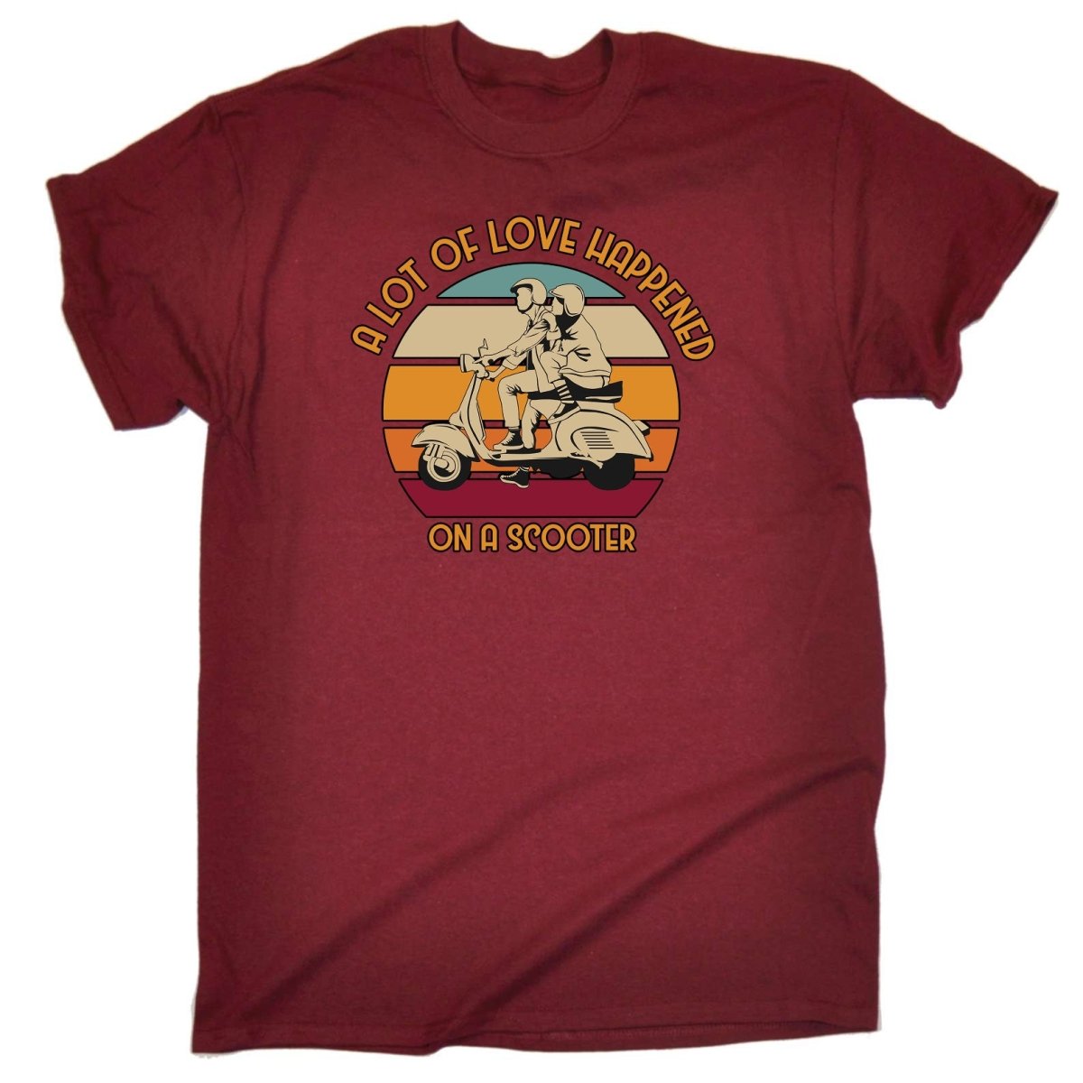 A Lot Of Love Happened On A Scotter - Mens Funny T-Shirt Tshirts Tee Shirt - 123t Australia | Funny T-Shirts Mugs Novelty Gifts