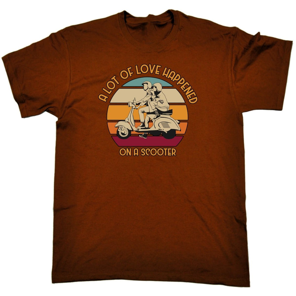A Lot Of Love Happened On A Scotter - Mens Funny T-Shirt Tshirts Tee Shirt - 123t Australia | Funny T-Shirts Mugs Novelty Gifts