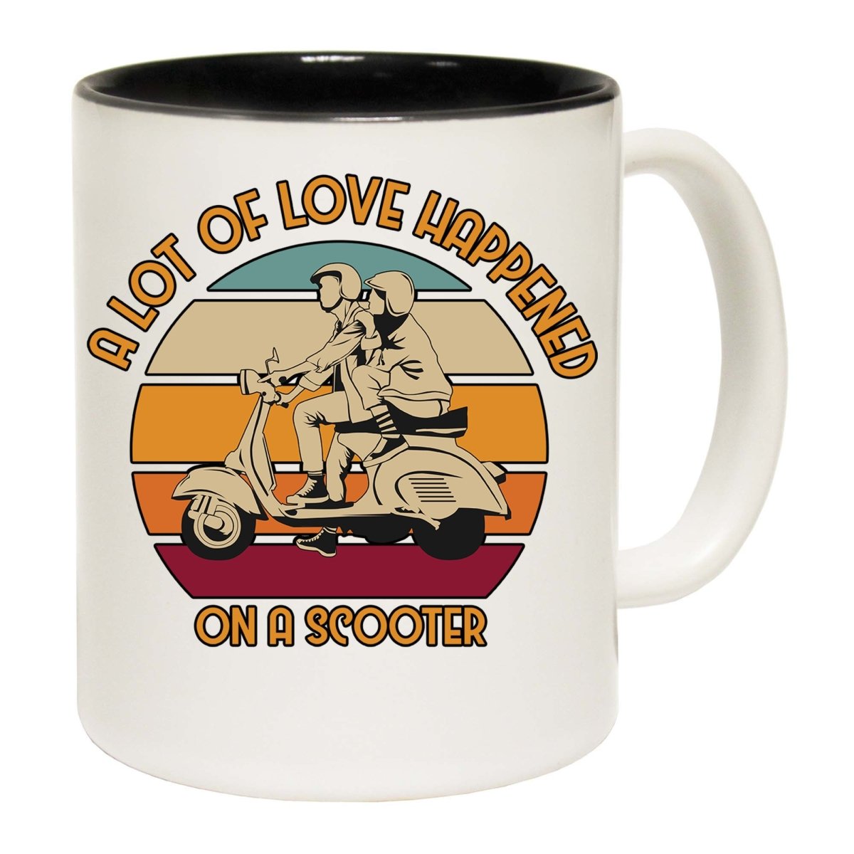 A Lot Of Love Happened On A Scotter Mug Cup - 123t Australia | Funny T-Shirts Mugs Novelty Gifts