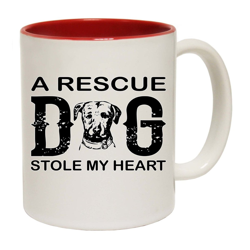 A Rescue Dog Stole My Heart Mug Cup - 123t Australia | Funny T-Shirts Mugs Novelty Gifts