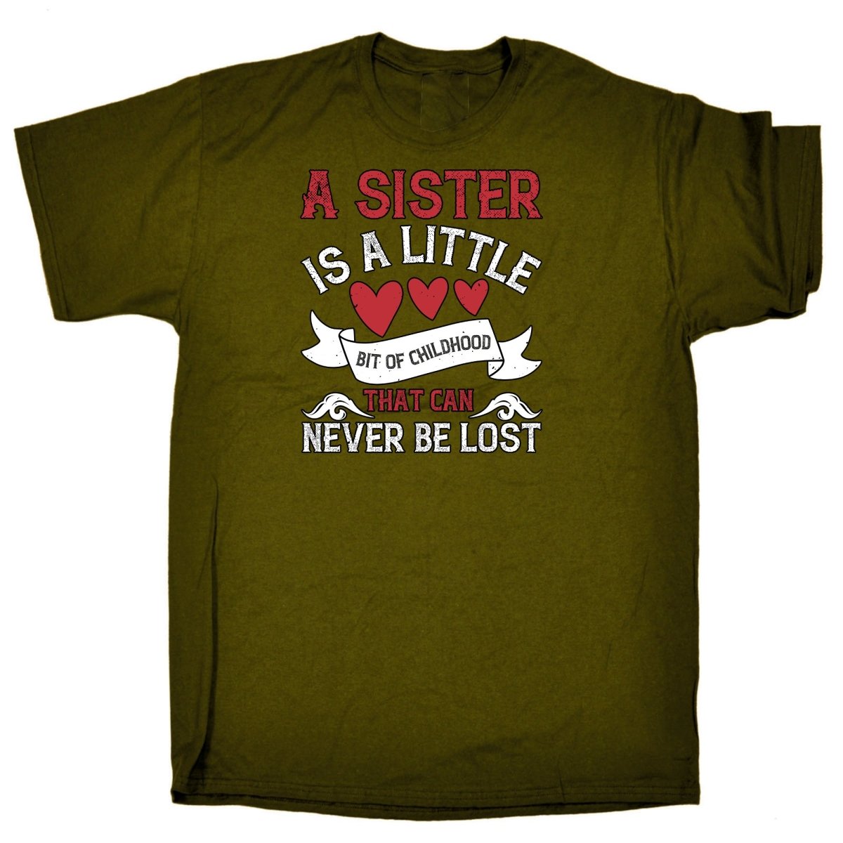 A Sister Is A Little Bit Of Childhood That Can Never Be Lost - Mens Funny T-Shirt Tshirts Tee Shirt - 123t Australia | Funny T-Shirts Mugs Novelty Gifts