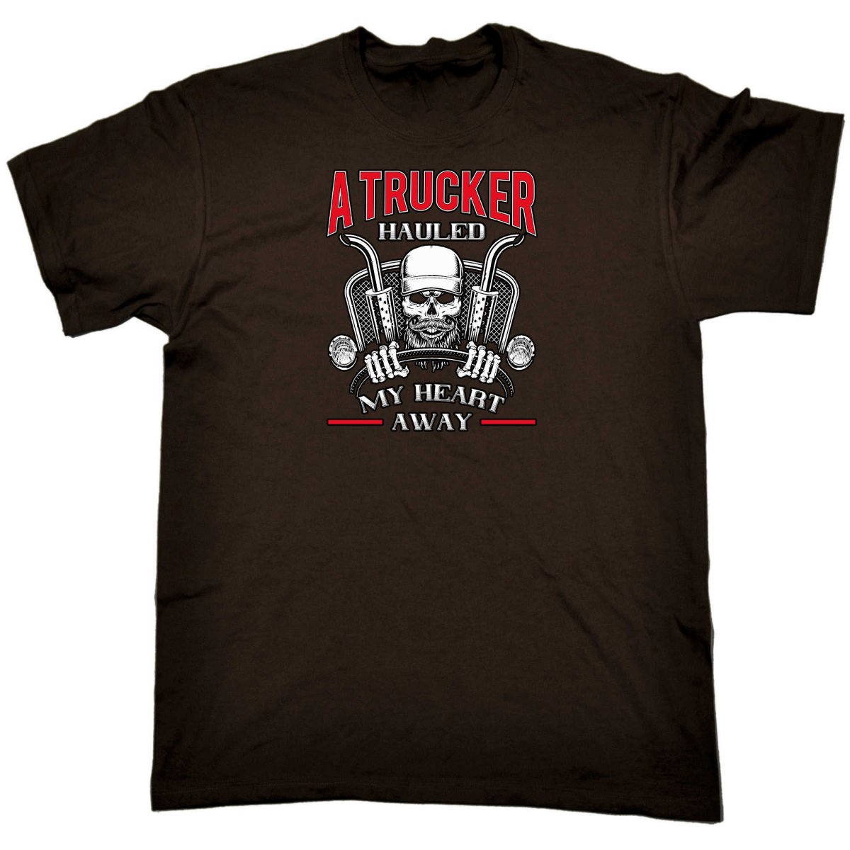 A Trucker Hauled My Heart Away Truck Driver - Mens Funny T-Shirt Tshirts - 123t Australia | Funny T-Shirts Mugs Novelty Gifts