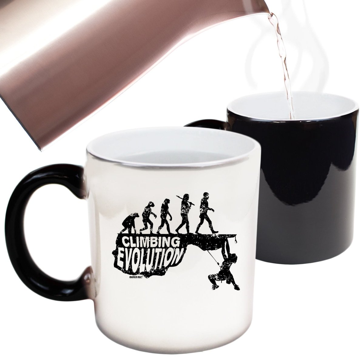 Aa Climbing Evolution Mug Cup - 123t Australia | Funny T-Shirts Mugs Novelty Gifts