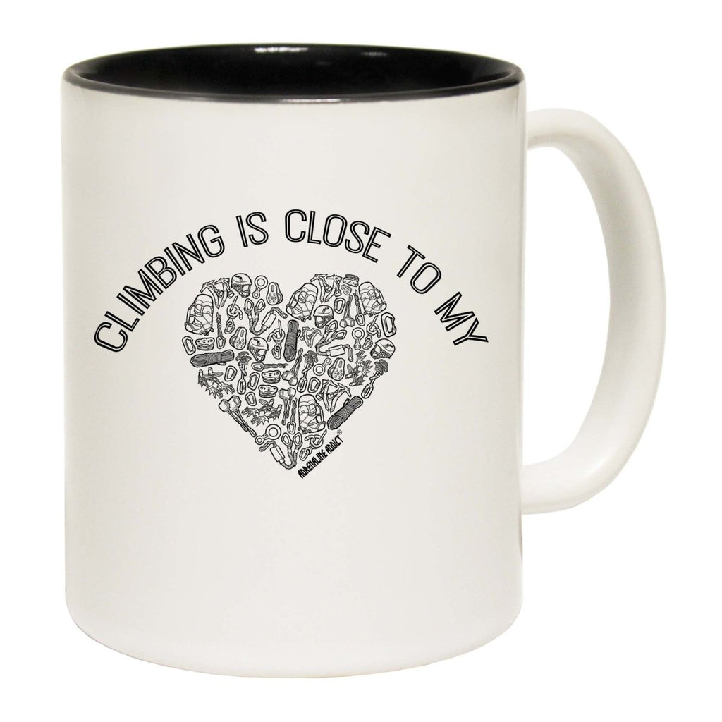 Aa Climbing Is Close To My Heart Mug Cup - 123t Australia | Funny T-Shirts Mugs Novelty Gifts