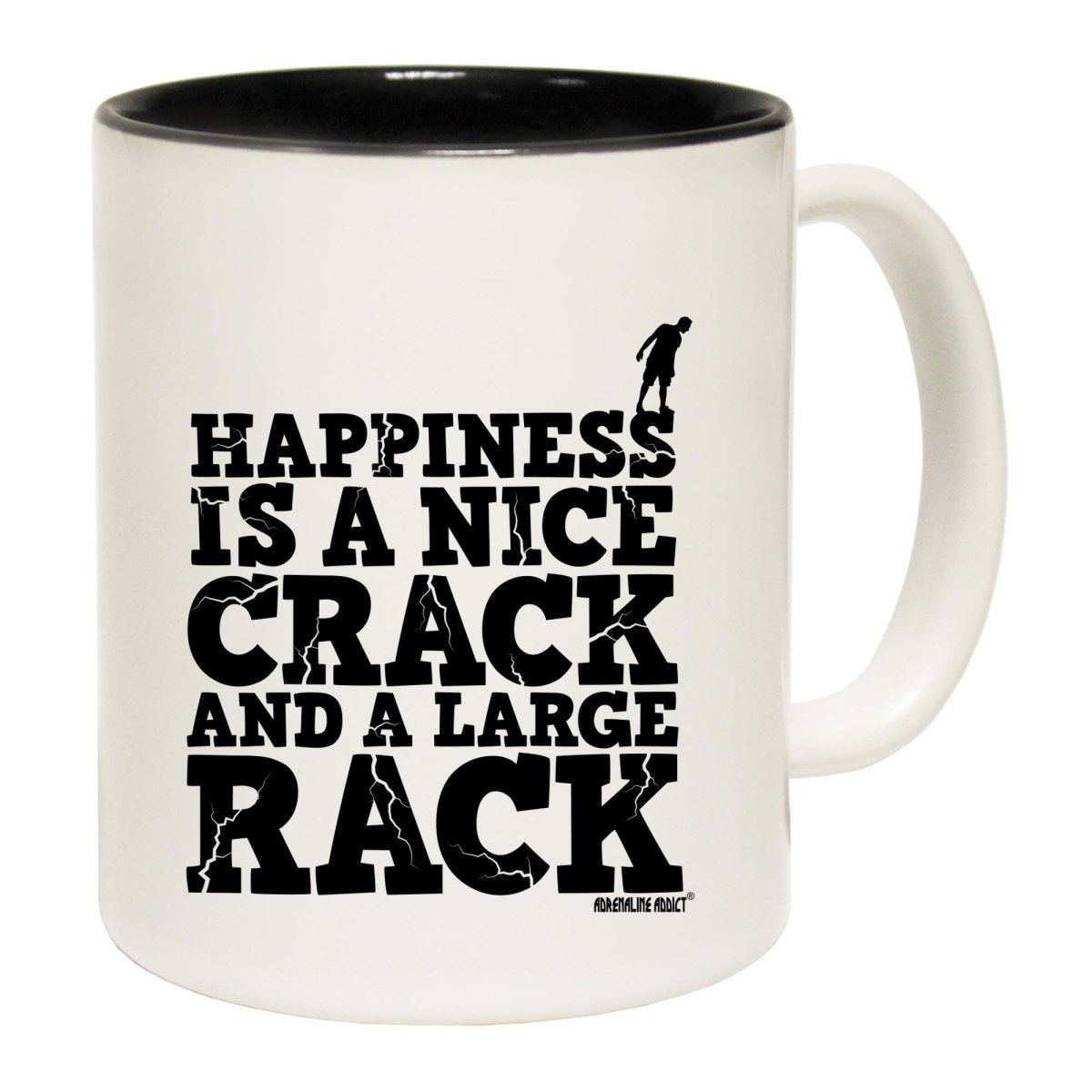 Aa Happiness Is A Nice Crack Mug Cup - 123t Australia | Funny T-Shirts Mugs Novelty Gifts