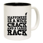 Aa Happiness Is A Nice Crack Mug Cup - 123t Australia | Funny T-Shirts Mugs Novelty Gifts